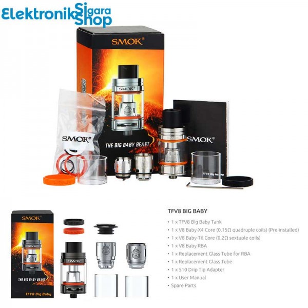 Smok TFV8 Big Baby Atomizer 24.5mm Smok TFV8 Big Baby Atomizer 24.5mm