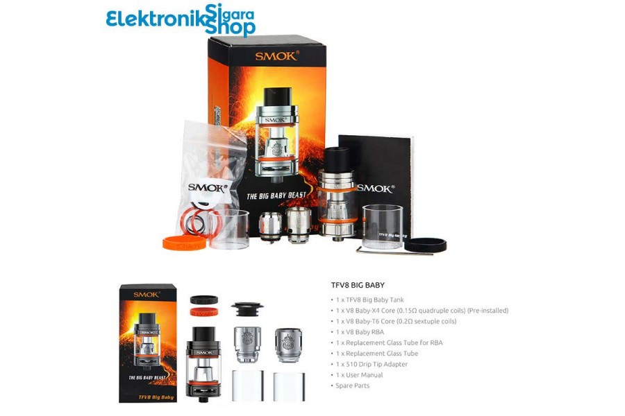 Smok TFV8 Big Baby Atomizer 24.5mm Smok TFV8 Big Baby Atomizer 24.5mm